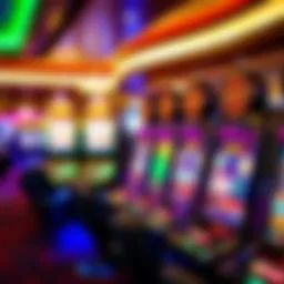 Vibrant display of free slot machines in a Las Vegas casino