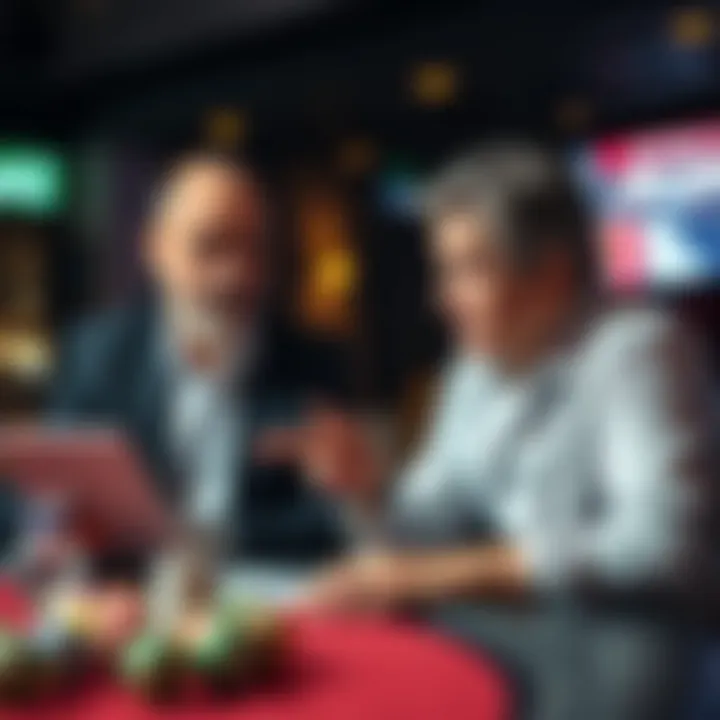 A financial advisor consulting a lottery winner