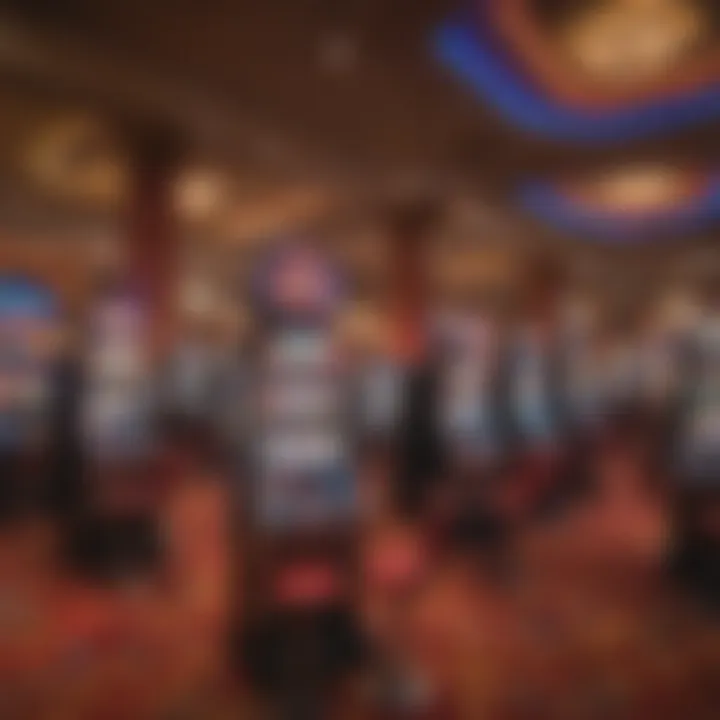 Interior shot of the gaming floor with vibrant slot machines