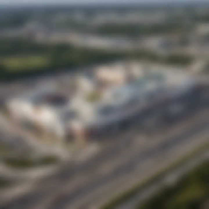 Aerial view of Hollywood Casino PA highlighting its surrounding area and attractions