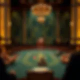 Elegant blackjack table setup