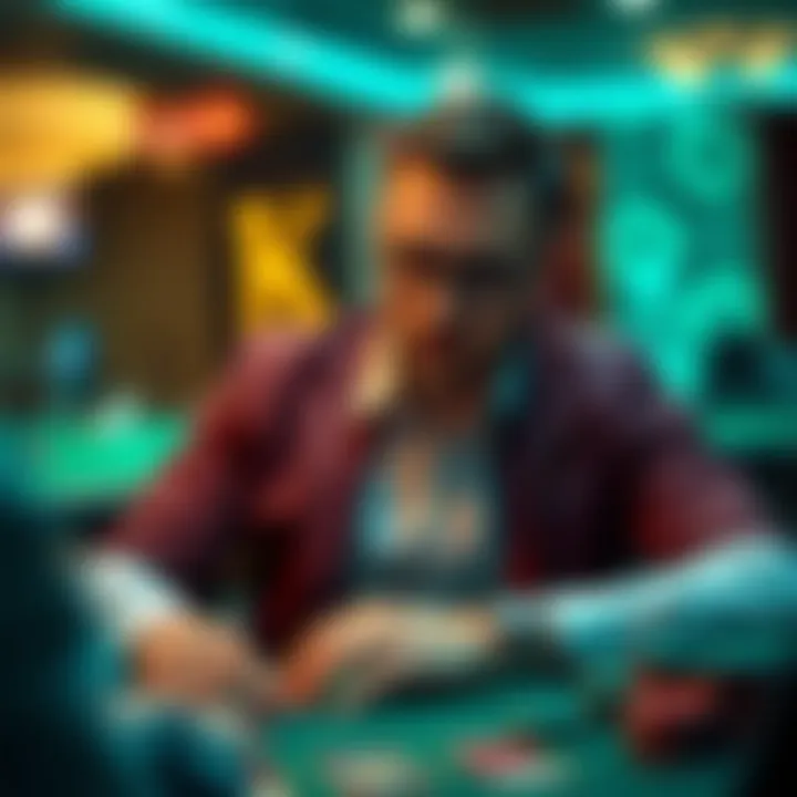 Player analyzing online casino options