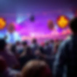 A vibrant community gathering showcasing the excitement of a jackpot block party