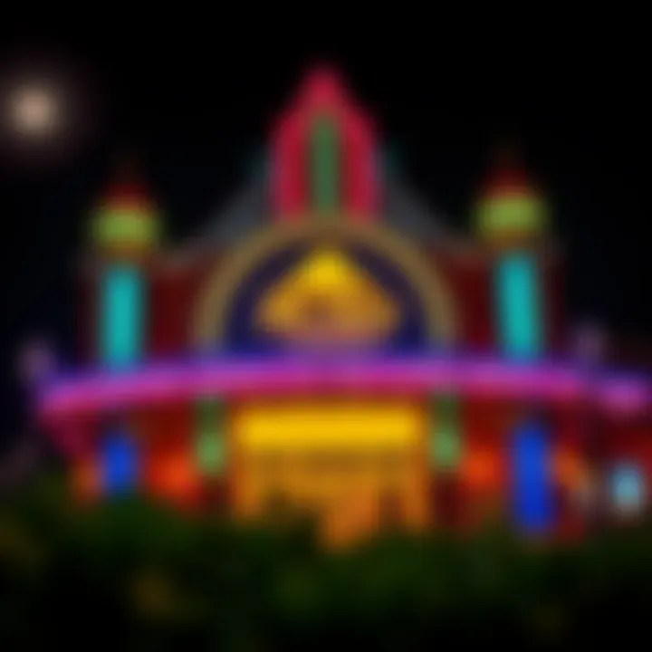 A vibrant view of Mt. Airy Casino entrance showcasing its allure