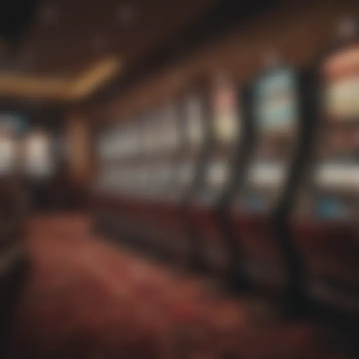 A casino floor filled with various poker machines, highlighting the gaming environment.