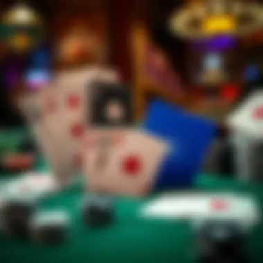 A collage of popular card games available in Michigan's online casinos.