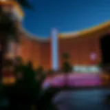 Exterior view of the Palms Casino showcasing its architectural design