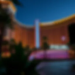 Exterior view of the Palms Casino showcasing its architectural design