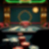 Elegant Pai Gow Poker setup with vibrant chips