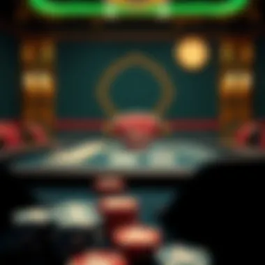 Elegant Pai Gow Poker setup with vibrant chips