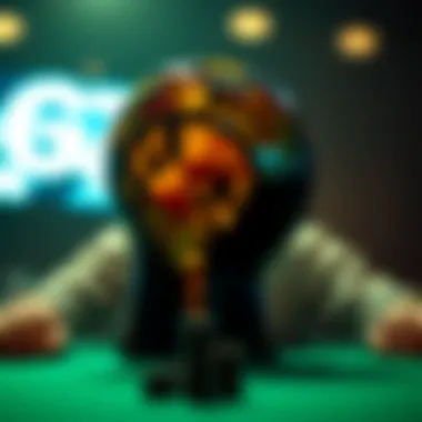 Abstract representation of psychological changes after winning