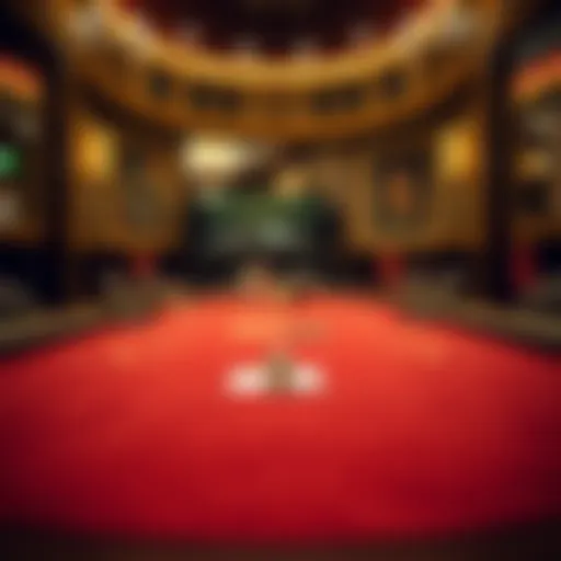 Elegant poker table design with rich felt surface