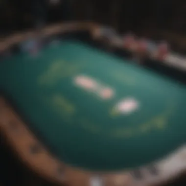 Close-up view of an RFID poker table showcasing its advanced technology features.