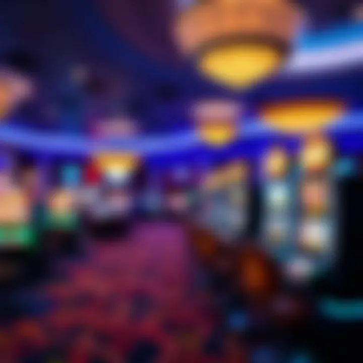 Interior of Sky River Casino highlighting gaming areas with vibrant atmosphere.