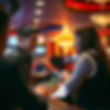 Engagement in Customer Service at Stardust Casino Stardust Casino customer service representative engaging with a guest