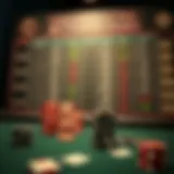 Strategic betting board displaying various gambling options