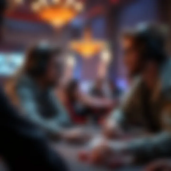 Novice and experienced players engaging in a gambling game