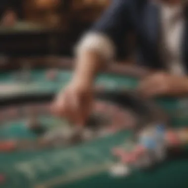 Close-up of a player analyzing betting patterns