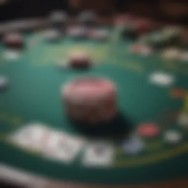 A strategic layout of Texas Hold'em poker table