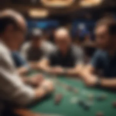 An intense moment at a Texas Hold'em tournament