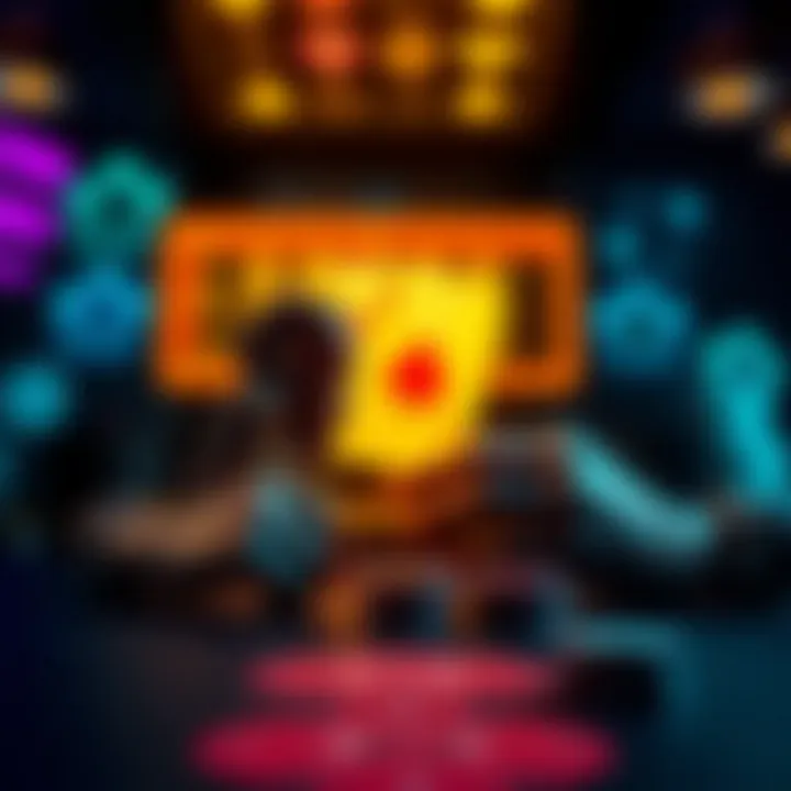 An illustration depicting the integration of AI in card games