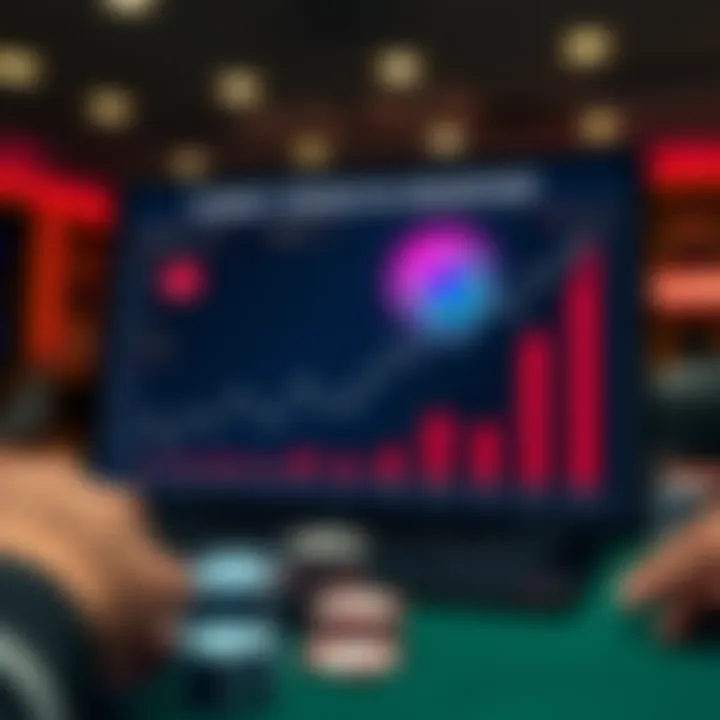 Graph showcasing market trends in online poker