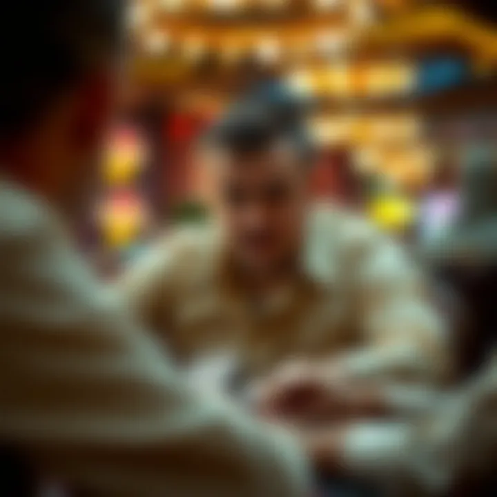 Deep Engagement in Keno An artistic representation of a player deeply engaged in the game of keno