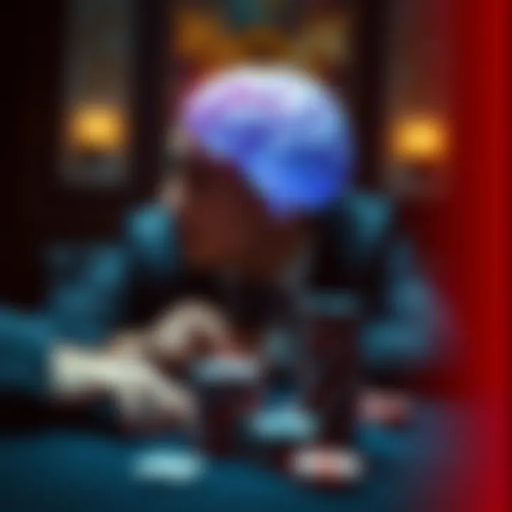 Conceptual image showing the psychological aspects of poker and decision-making