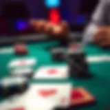 Visual representation of a straight in poker with card arrangements