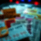 Variety of Illinois lottery tickets displayed