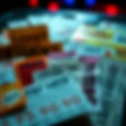 Variety of Illinois lottery tickets displayed