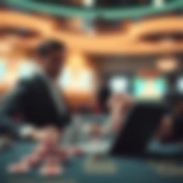 A sleek representation of technology's impact on online gambling dynamics